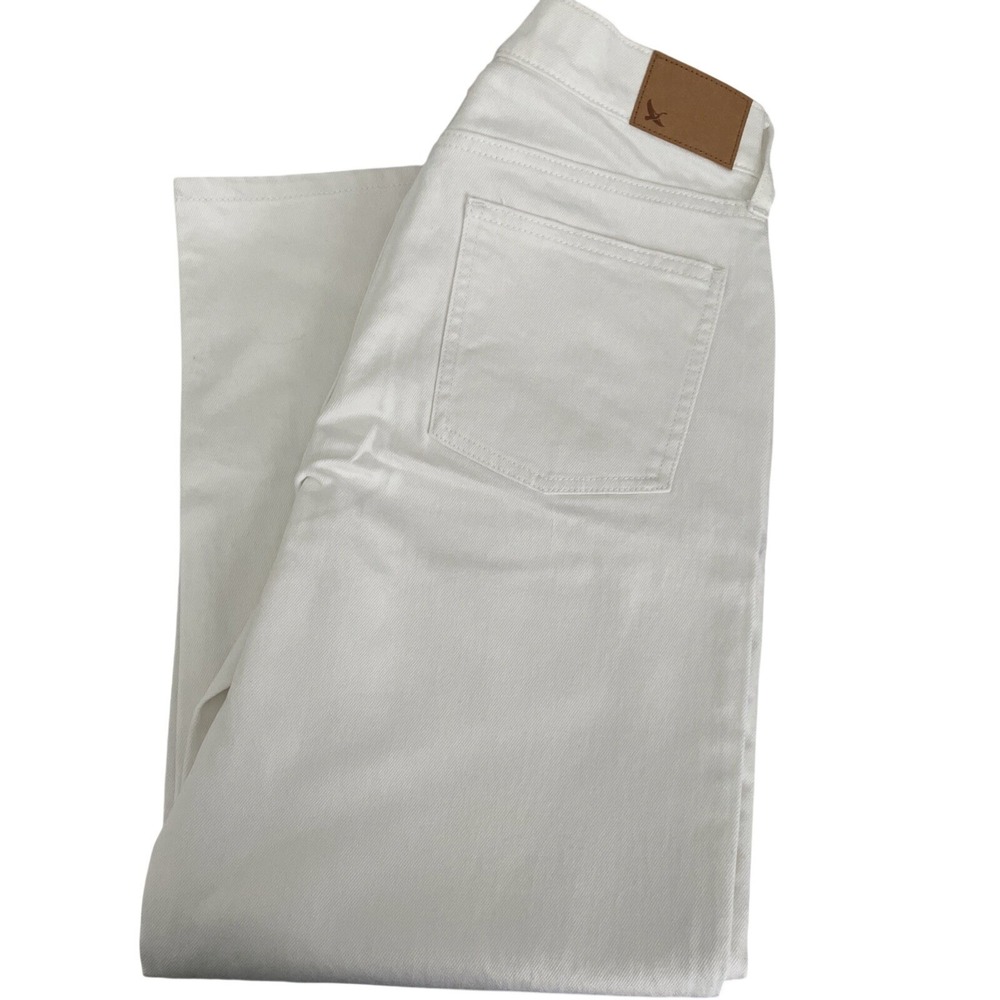Eddie Bauer Authentic Voyager Everyday Easy Crop White High Rise Pants 8 NEW